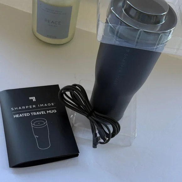 Sharper Image USB-C Heated Mug with Gray Lid - Picture 4 of 9